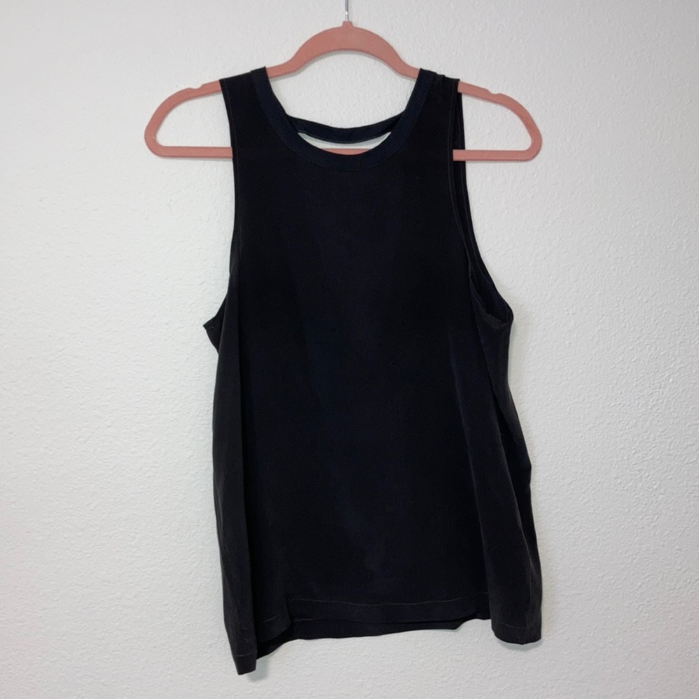 Chaser black silk top backless